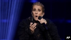 Celine Dion di Teater di Hotel Ace pada hari Rabu, 3 April 2019, di Los Angeles. (Foto: AP)