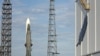 Blue Origin's New Glenn rocket sits on the launch pad at the Kennedy Space Center in Cape Canaveral, Florida, Jan. 11, 2025. 