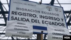 Este miércoles, el gobierno de Ecuador informó que permitirá el paso por su territorio a venezolanos que van de camino hacia terceros países.