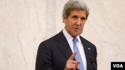 အမေရိကန် နိုင်ငံခြားရေးဝန်ကြီး John Kerry 
