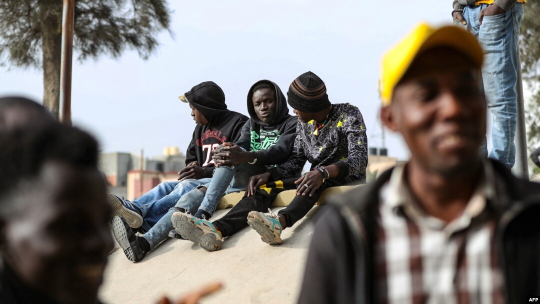 Bamwe mu bimukira bo muri Libiya 