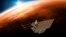 This illustration made available by NASA on March 29, 2018 shows the twin Mars Cube One (MarCO) spacecraft flying over Mars with Earth and the sun in the distance. The MarCOs will be the first CubeSats - a kind of modular, mini-satellite - flown into deep