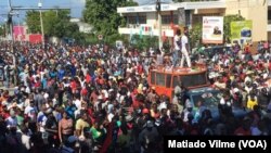 Thousands protest against corruption and demand the president’s ouster in Port-au-Prince, Haiti, Nov. 18, 2018.