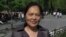 “天安门母亲”运动发言人尤维洁接受美国之音采访(美国之音 资料照片)