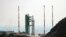 The Nuri rocket, the first domestically produced space rocket, sits on its launch pad at the Naro Space Center in Goheung, South Korea, Oct. 21, 2021. 