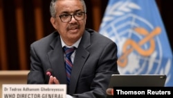 World Health Organization Director-General Tedros Adhanom Ghebreyesus attends a news conference in Geneva, Switzerland July 3, 2020.