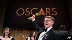 Pavel Talankin, winner of the award for documentary feature film for "Mr. Nobody against Putin," attends the Governors Ball after the Oscars on March 15, 2026, in Los Angeles. (AP Photo/John Locher, File) 