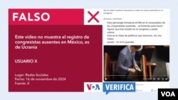 Este video en realidad ocurrió en Ucrania y no en México, como se dice en X. Diseño: Mila Cruz.