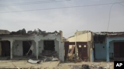 Des maisons détruites au nord du Nigéria.