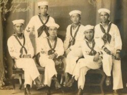 In this 1923 photo provided by the Filipino American National Historic Society are Filipino sailors in an unknown location.