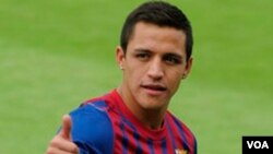 Dan wasan Chile Alexis na shirin haduwa da takwaran sa Neymar na Brazil a ranar lahadi