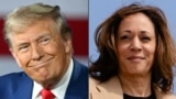 Mgombea urais kwa tiketi ya chama cha Republikan Donald Trump (kulia) na mgombea urais kwa tiketi ya chama cha Demokratic Kamala Harris.