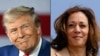 (COMBO) Combinaison d'images créée le 6 septembre 2024 montrant l'ancien président et candidat républicain à la présidence, Donald Trump, et la vice présdiente Kamala Harris, candidate démocrate à la Maison Blanche.