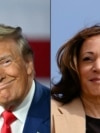 Mgombea urais kwa tiketi ya chama cha Republikan Donald Trump (kulia) na mgombea urais kwa tiketi ya chama cha Demokratic Kamala Harris.