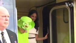 La duquesa de Sussex acompaña a la reina Isabel sin Harry