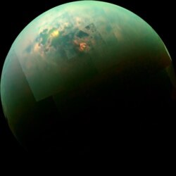 Representative-color image of Titan's surface. (Image credit: NASA)