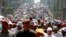 Supporters of deposed Egyptian President Mohamed Mursi shout slogans during a march from Al-Fath Mosque to the defence ministry, in Cairo July 30, 2013. REUTERS/Mohamed Abd El Ghany (EGYPT - Tags: POLITICS CIVIL UNREST) - RTX124VR