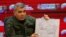 Venezuela's Defense Minister Vladimir Padrino addresses the media at Miraflores Palace, in Caracas, Venezuela, April 5, 2021.