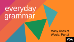 Everday Grammar: The Many Uses of Would, Part 2