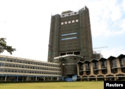 FILE - Construction work by Chinese state-owned firms is seen at the University of Nairobi, Kenya, Sept. 2, 2015.