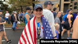 Jessica Stinnett de Miami, Florida participó en la Maratón de los Marines, el domingo 27 de octubre de 2019.