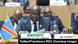 Félix Tshisekedi, mokonzi ya RDC, na 32e session ya Union africaine na Addis-Abeba, Ethiopie, 10 février 2019. (Twitter/Présidence RDC