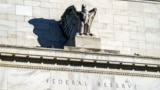 FILE - A detail of the Federal Reserve building is seen in Washington, Nov. 16, 2020.