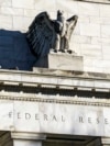 FILE - A detail of the Federal Reserve building is seen in Washington, Nov. 16, 2020.