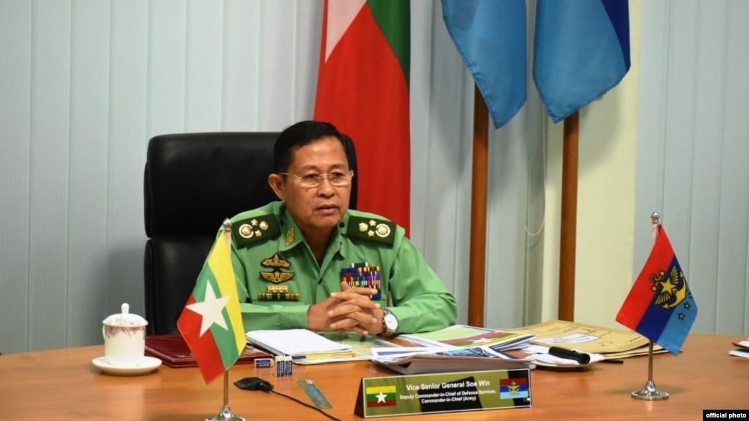 Ông Soe Win, nhân vật số hai trong tập đoàn quân sự cầm quyền ở Myanmar; tháng 2/2021.