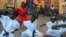 Children learn kung fu in hopes of becoming an action star, Kampala, Uganda, Oct. 9, 2014. 