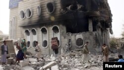 Ruševine u gradu Sada u Jemenu