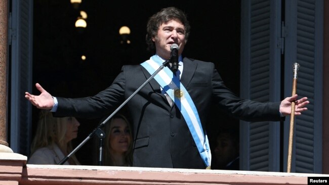 Arjantin'in yeni Cumhurbaşkanı Milei yemin töreninde bir konuşma yaptı