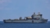 کشتی نیروی بحری سلطنتی بریتانیا که در ساخت بندر در غزه همکاری می‌کند.