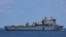 FILE - A handout photo from the British Ministry of Defense on April 26, 2024, shows Royal Navy support ship Cardigan Bay at work in the Red Sea. Cardigan Bay will help support the international effort to construct a temporary floating pier in Gaza to deliver humanitarian aid.