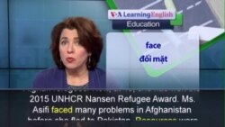 Phát âm chuẩn - Anh ngữ đặc biệt: Afghan Refugee Wins UN Teaching Award (VOA)