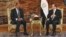 In this photo provided by Egypt's state news agency, MENA, Eritrean President Isaias Afwerki, left, meets with Egyptian President Abdel-Fattah el-Sissi at the presidential palace, in Cairo, Egypt, Jan. 9, 2018. 