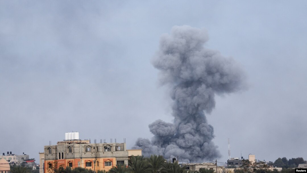 Իսրայելի հարվածները տեսանելի են Ռաֆահից