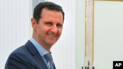 Le président syrien Bachar al-Assad lors d'une visite à Moscou, le 20 octobre 2015