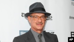 Tom Hanks attends the New York Film Festival "Bridge of Spies" premiere at Alice Tully Hall in New York. 