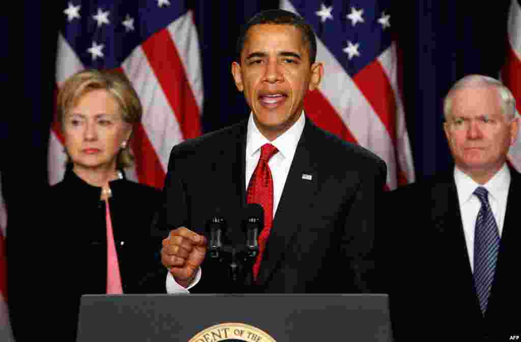 Президент Обама объявляет новую стратегию США в Афганистане. 27 марта 2009 года
