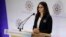 Yusra Mardini, a swimming for the Refugee Olympic Team, speaks during the 71st session of the United Nations General Assembly at UN headquarters, Sept. 20, 2016.
