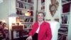 FILE - Judith Krantz, poses in an undated file photo during an interview at her home in the Bel Air section of Los Angeles, California. 