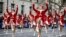 Participants take part in the annual New Year's Day Parade in central London.