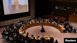 A meeting of the Security Council on Syria takes place at the U.N. headquarters in New York City, December 3, 2024. 