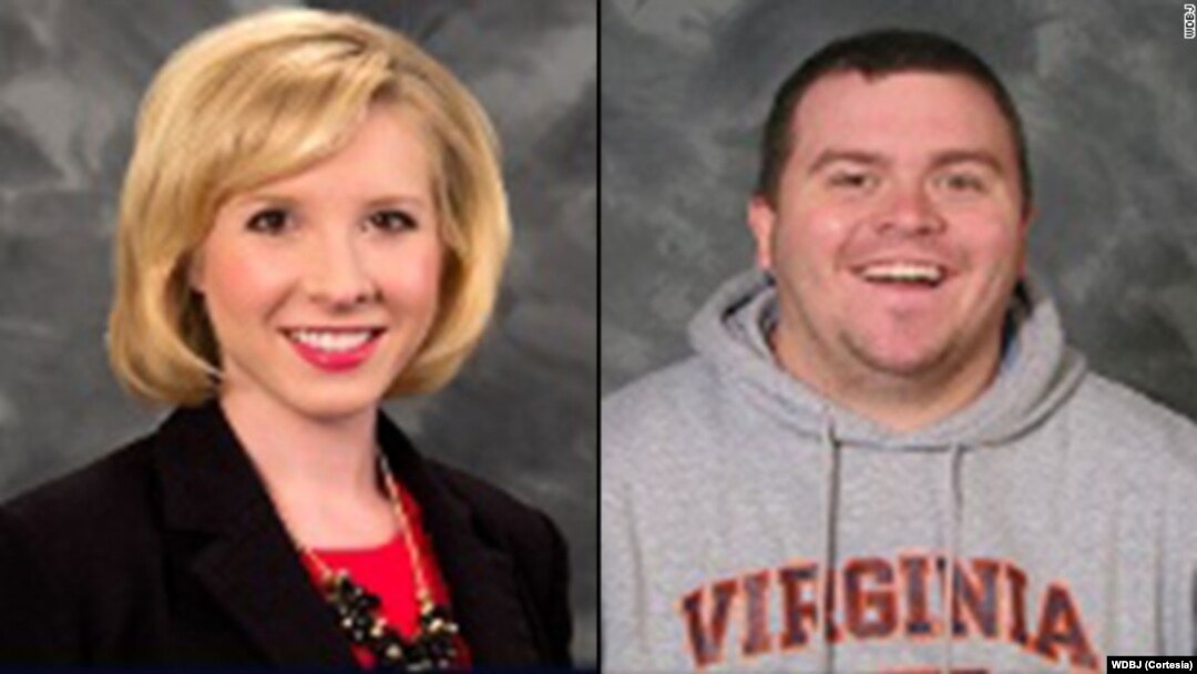 Jurnalist Alison Parker va operator Adam Vard, Virjiniyadagi "WDBJ7" telestansiyasi xodimlari.
