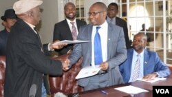 Morgan Tsvangirai and Jacob Ngarivhume. (Picture: Courtesy Photo - MDC-T)