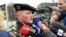 The Chief of Staff of the 27th Mountain Infantry Brigade, Alain Didier, speaks to journalists in front of the main entrance to the 7th CBA de Reynies mountain infantry military barracks in Varces-Allieres-et-Risset on March 29, 2018, after a man tried to 
