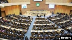 Sala plenária da sede da União Africana, em Adis Abeba