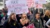 Serbia, Belgrade, protest against violence towards women