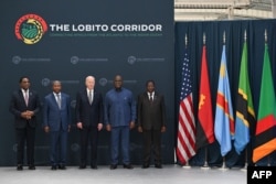 Rais Biden akiwa na viongozi wa Zambia, Angola, DRC na Tanzania.